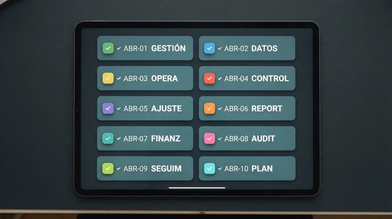 Una cuadrícula visual con los logos o iniciales de los 10 operadores reseñados, cada uno acompañado de un icono de licencia .es